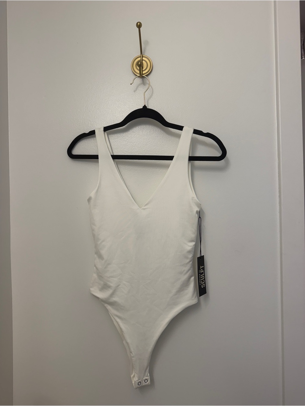 White V-Neck bodysuit